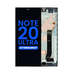 Order the LCD assembly with frame for Galaxy Note 20 Ultra N985 and N986 in Mystic Black, aftermarket Incell, does not support fingerprint.
