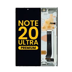 OLED Assembly with Frame for Galaxy Note 20 Ultra N985 / N986 (MYSTIC WHITE) (Premium)