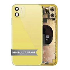 Back Housing Frame with Small Components Pre-Installed for iPhone 11 (YELLOW) (OEM Pull A Grade)