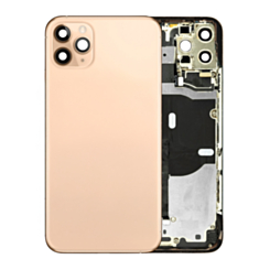 Back Housing Frame (GOLD) (OEM Pull A Grade) with Small Components Pre-Installed for iPhone 11 Pro Max