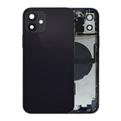 Back Housing Frame with Small Components Pre-Installed for iPhone 12 (BLACK) (OEM Pull A Grade)
