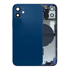 Back Housing Frame with Small Components Pre-Installed for iPhone 12 (BLUE) (OEM Pull A Grade)