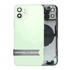 Back Housing Frame with Small Components Pre-Installed for iPhone 12 (GREEN) (OEM Pull A Grade)