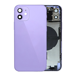 Back Housing Frame with Small Components Pre-Installed for iPhone 12 (PURPLE) (OEM Pull A Grade)