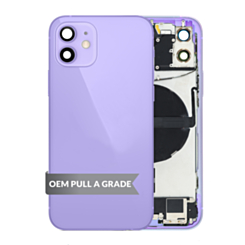 Back Housing Frame with Small Components Pre-Installed for iPhone 12 (PURPLE) (International) (OEM Pull A Grade)
