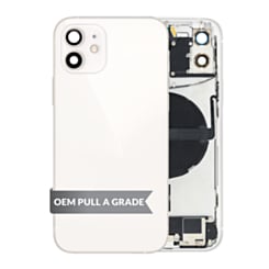 Back Housing Frame with Small Components Pre-Installed for iPhone 12 (WHITE) (International) (OEM Pull A Grade)