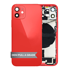 Back Housing Frame with Small Components Pre-Installed for iPhone 12 Mini (RED) (International) (OEM Pull A Grade)