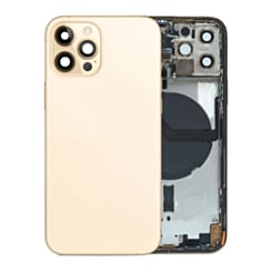 Back Housing Frame with Small Components Pre-Installed for iPhone 12 Pro (GOLD) (OEM Pull A Grade)