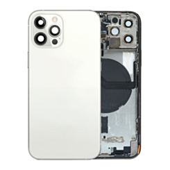Back Housing Frame with Small Components Pre-Installed for iPhone 12 Pro (SILVER) (OEM Pull A Grade)
