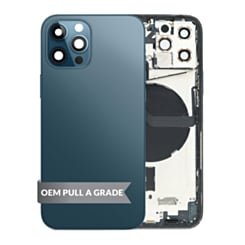 Back Housing Frame with Small Components Pre-Installed for iPhone 12 Pro (PACIFIC BLUE) (International) (OEM Pull A Grade)
