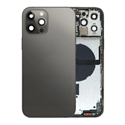 Back Housing Frame with Small Components Pre-Installed for iPhone 12 Pro Max (GRAPHITE) (OEM Pull A Grade)