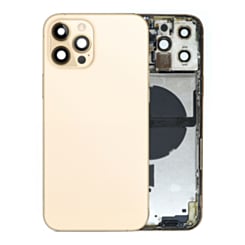 Back Housing Frame with Small Components Pre-Installed for iPhone 12 Pro Max (GOLD) (OEM Pull A Grade)