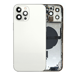 Back Housing Frame with Small Components Pre-Installed for iPhone 12 Pro Max (SILVER) (OEM Pull A Grade)