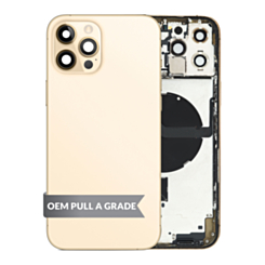 Back Housing Frame with Small Components Pre-Installed for iPhone 12 Pro Max (GOLD) (International) (OEM Pull A Grade)
