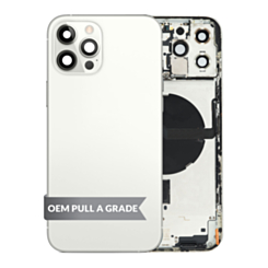 Back Housing Frame with Small Components Pre-Installed for iPhone 12 Pro Max (SILVER) (International