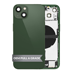 Back Housing Frame with Charging Port Flex & Small Parts for iPhone 13 (GREEN) (US Version) (OEM Pull A Grade)