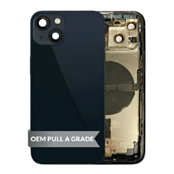 Back Housing Frame with Small Components Pre-Installed for iPhone 13 (MIDNIGHT) (US Version) (OEM Pull A Grade)
