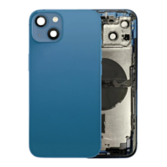 Back Housing Frame with Small Components Pre-Installed for iPhone 13 (BLUE) (US Version) (OEM Pull B Grade)