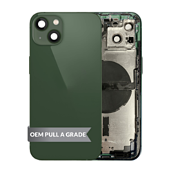 Back Housing Frame with Small Components Pre-Installed for iPhone 13 (GREEN) (US Version) (OEM Pull A Grade)