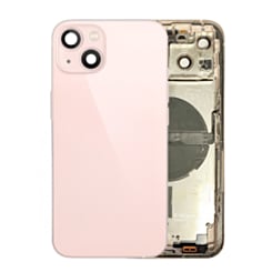 Back Housing Frame with Small Components Pre-Installed for iPhone 13 (PINK) (US Version) (OEM Pull A Grade)