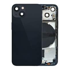Back Housing Frame (MIDNIGHT) (US Version) (OEM Pull A Grade) with Small Components Pre-Installed for iPhone 13 Mini