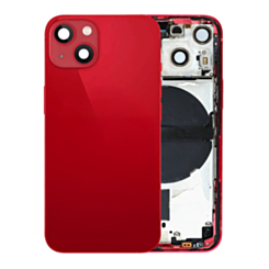 Back Housing Frame (RED) (US Version) (OEM Pull A Grade) with Small Components Pre-Installed for iPhone 13 Mini