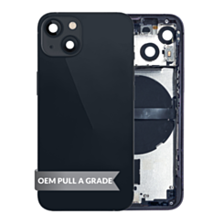 Housing Frame with Small Parts Pre-Installed for iPhone 13 Mini (BLACK) (International) (OEM Pull A Grade)