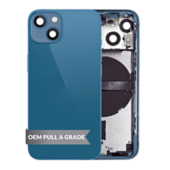 Housing Frame with Small Parts Pre-Installed for iPhone 13 Mini (BLUE) (International) (OEM Pull A Grade)