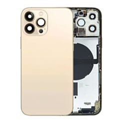 Back Housing Frame with Small Components Pre-Installed for iPhone 13 Pro Max (GOLD) (US Version) (OEM Pull A Grade)