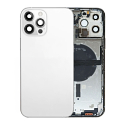 Back Housing Frame with Small Components Pre-Installed for iPhone 13 Pro Max (SILVER) (US Version) (OEM Pull A Grade)