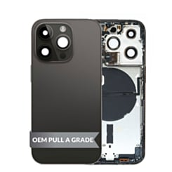 Housing Frame with Small Parts Pre-Installed for iPhone 14 Pro (BLACK) (International) (OEM Pull A Grade)