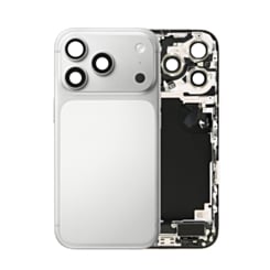 Back Housing Frame with Charging Port Flex & Small Parts for iPhone 17 Pro (SILVER) (US Version) (OEM Pull A Grade)