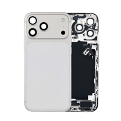 Back Housing Frame with Charging Port Flex & Small Parts for iPhone 17 Pro Max (SILVER) (US Version) (OEM Pull A Grade)