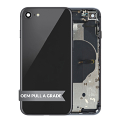 Back Housing Frame with Small Components Pre-Installed for iPhone 8 (SPACE GRAY) (OEM Pull A Grade)