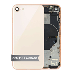 Back Housing Frame with Small Components Pre-Installed for iPhone 8 (GOLD) (OEM Pull A Grade)