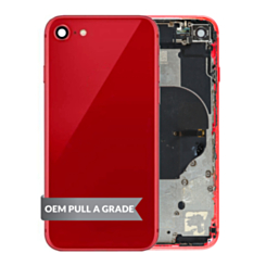 Back Housing Frame with Small Components Pre-Installed for iPhone 8 (RED) (OEM Pull A Grade)