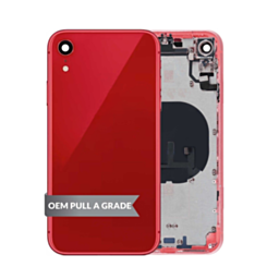 Back Housing Frame with Small Components Pre-Installed for iPhone XR (RED) (OEM Pull A Grade)