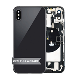 Back Housing Frame with Charging Port Flex & Small Parts for iPhone XS (SPACE GRAY) (OEM Pull A Grade)