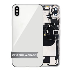 Back Housing Frame with Charging Port Flex & Small Parts for iPhone XS Max (SILVER) (OEM Pull A Grade)