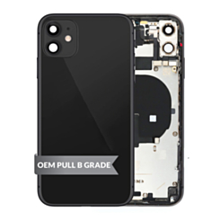 Back Housing Frame with Small Components Pre-Installed for iPhone 11 (BLACK) (OEM Pull B Grade)