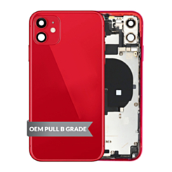 Back Housing Frame with Small Components Pre-Installed for iPhone 11 (RED) (OEM Pull B Grade)