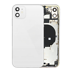 Back Housing Frame with Small Components Pre-Installed for iPhone 11 (WHITE) (OEM Pull B Grade)