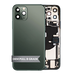 Back Housing Frame with Charging Port Flex & Small Parts for iPhone 11 Pro (MIDNIGHT GREEN) (OEM Pull B Grade)