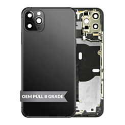 Back Housing Frame with Small Components Pre-Installed for iPhone 11 Pro (SPACE GRAY) (OEM Pull B Grade)