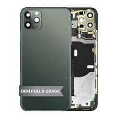 Back Housing Frame (MIDNIGHT GREEN) (OEM Pull B Grade) with Small Components Pre-Installed for iPhone 11 Pro Max