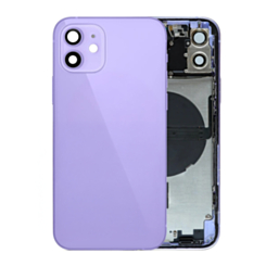 Back Housing Frame with Small Components Pre-Installed for iPhone 12 (PURPLE) (OEM Pull B Grade)