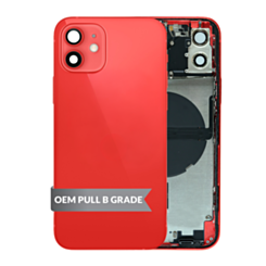 Back Housing Frame with Small Components Pre-Installed for iPhone 12 (RED) (OEM Pull B Grade)