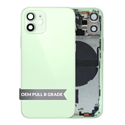 Back Housing Frame (GREEN) (OEM Pull B Grade) with Small Components Pre-Installed for iPhone 12 Mini