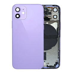 Back Housing Frame (PURPLE) (OEM Pull B Grade) with Small Components Pre-Installed for iPhone 12 Mini