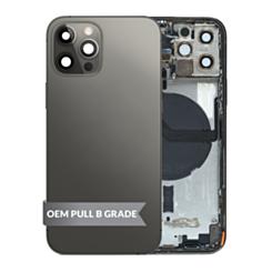 Back Housing Frame with Small Components Pre-Installed for iPhone 12 Pro (GRAPHITE) (OEM Pull B Grade)